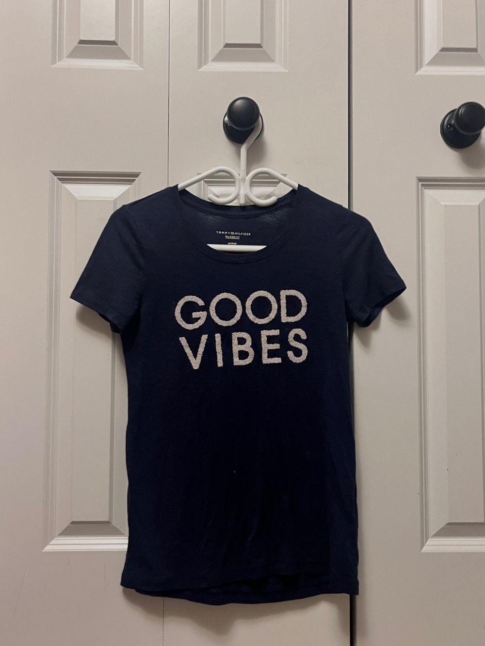 TOMMY HILFIGER Navy “Good Vibes” Graphic Tee